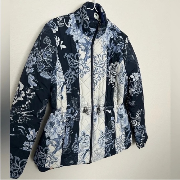 Johnny Was Neutra Reversible Floral Parka Puffer Jacket - Picture 6 of 11